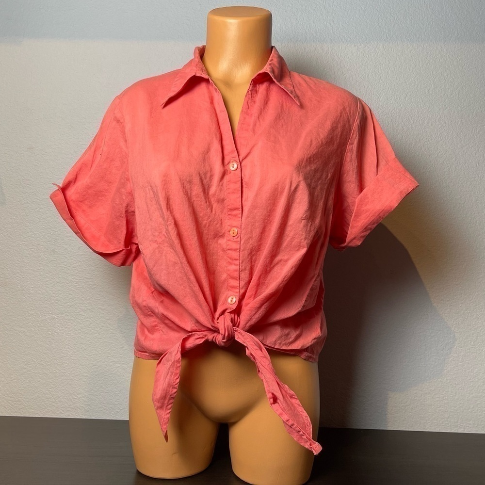 Avenue Cotton Tie Crop Top Size 14/16 (D23)